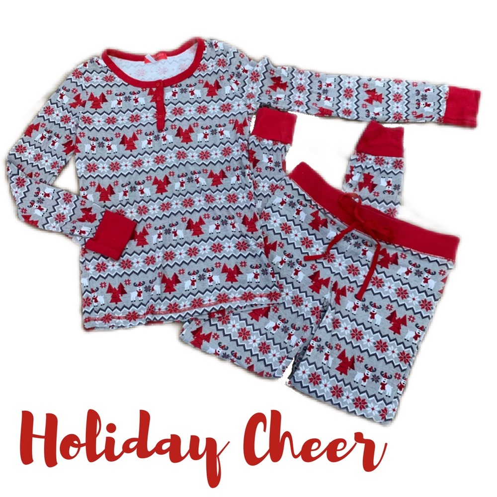 🎄Christmas Pajama Set 🎄 Long-sleeve fitted shirt and Long Cuffed Pants ~…